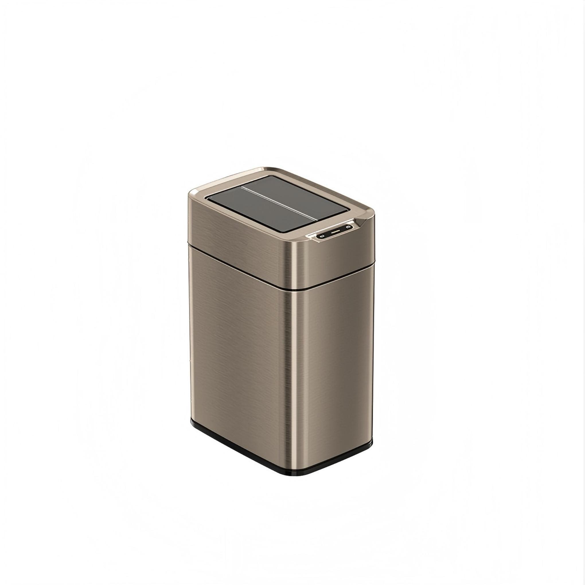 8672 15L ABS + Stainless Steel Smart Trash Can