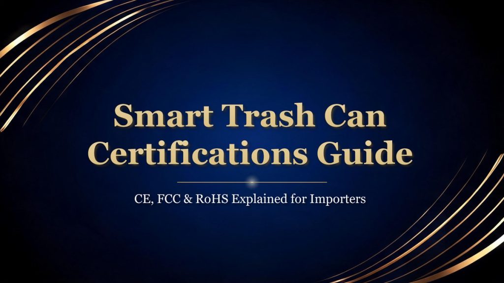 smart trash can certifications CE FCC RoHS cover