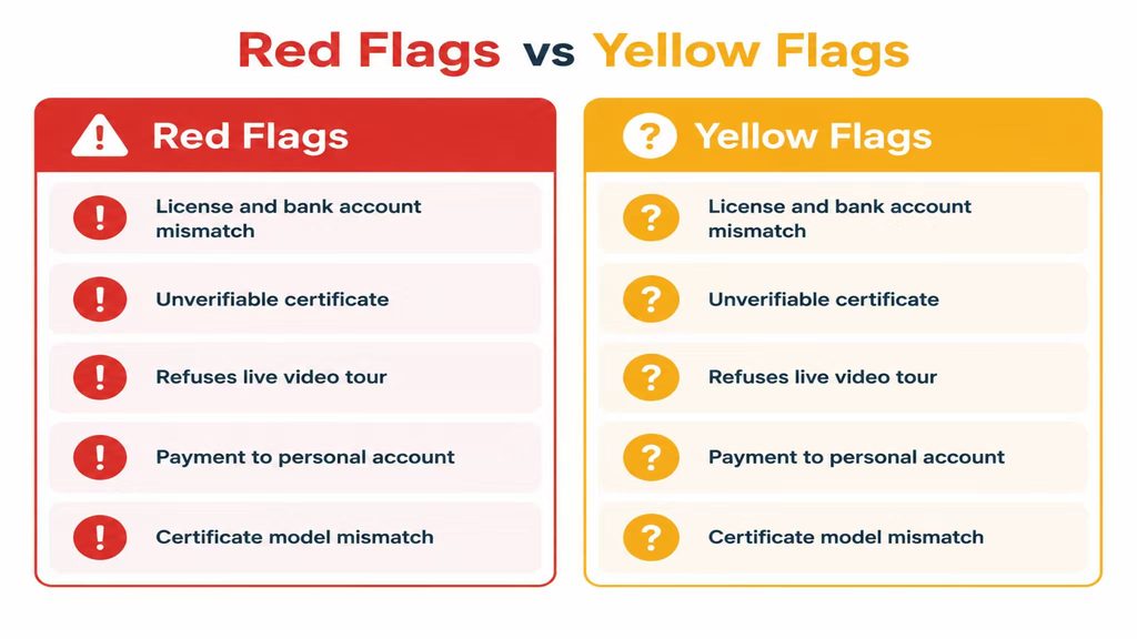 red and yellow flags when vetting a smart trash can factory