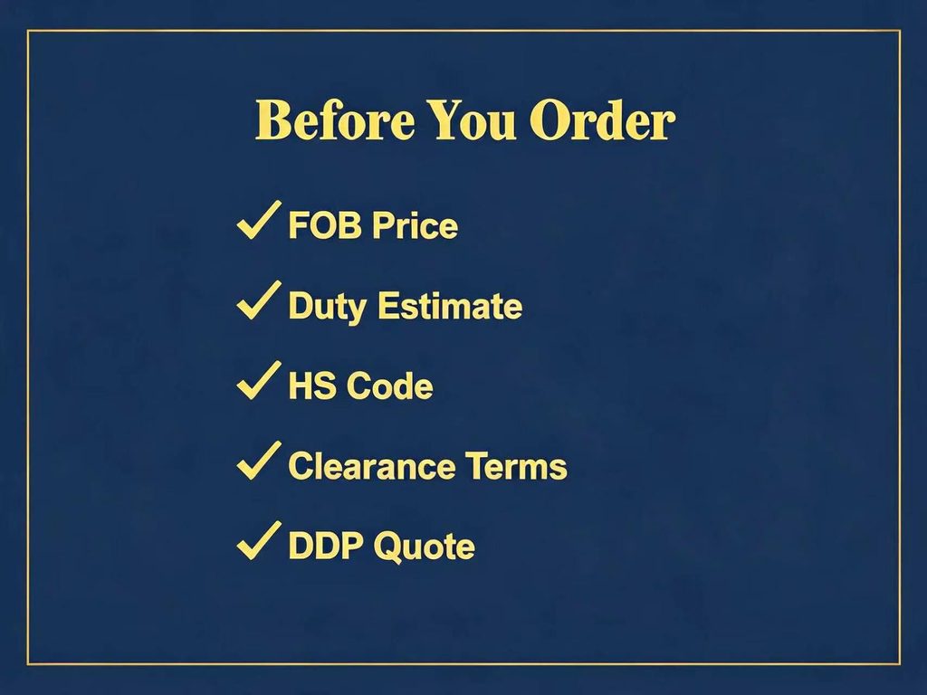 Checklist of questions before choosing DDP or FOB for trash can orders