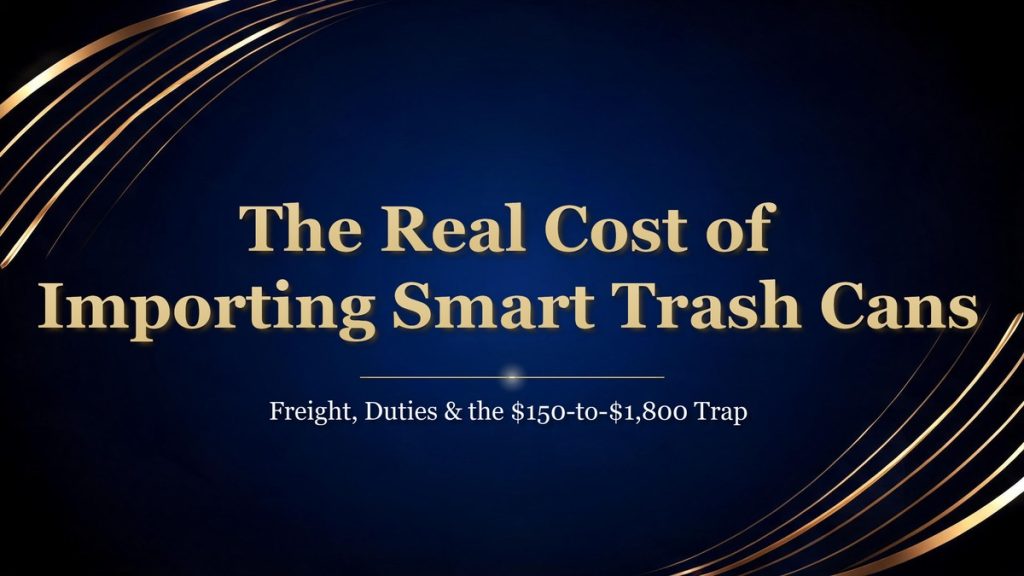 smart trash can import cost freight and duties cover